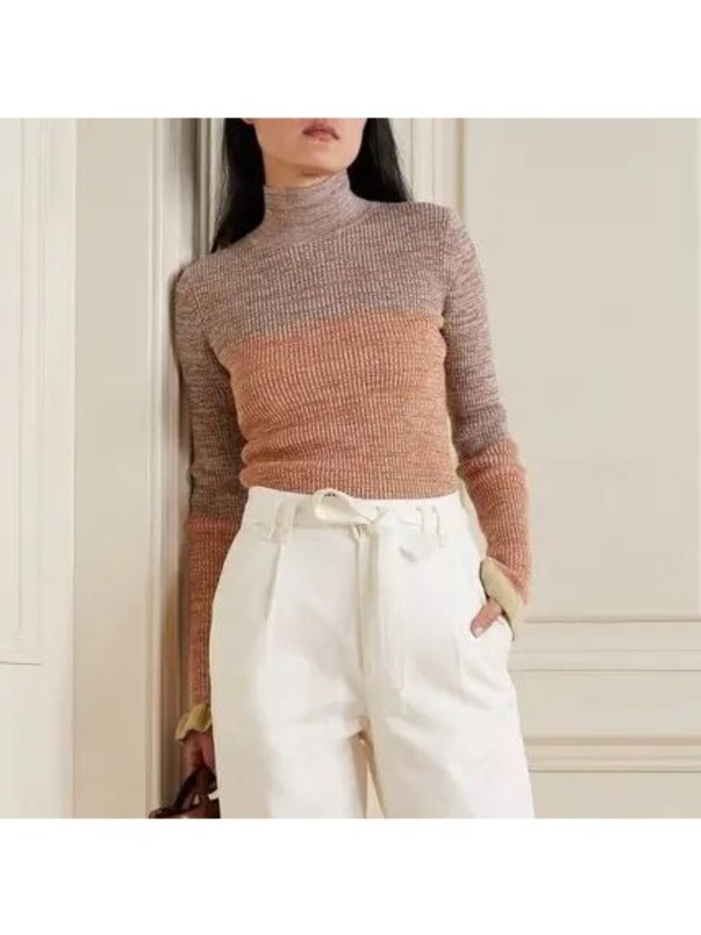 Ulla Johnson Violette Turtleneck Sweater NWT M Seurat Rib Knit $445